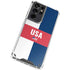 USA Flag Color Block Galaxy S21 Ultra 5G Clear Case